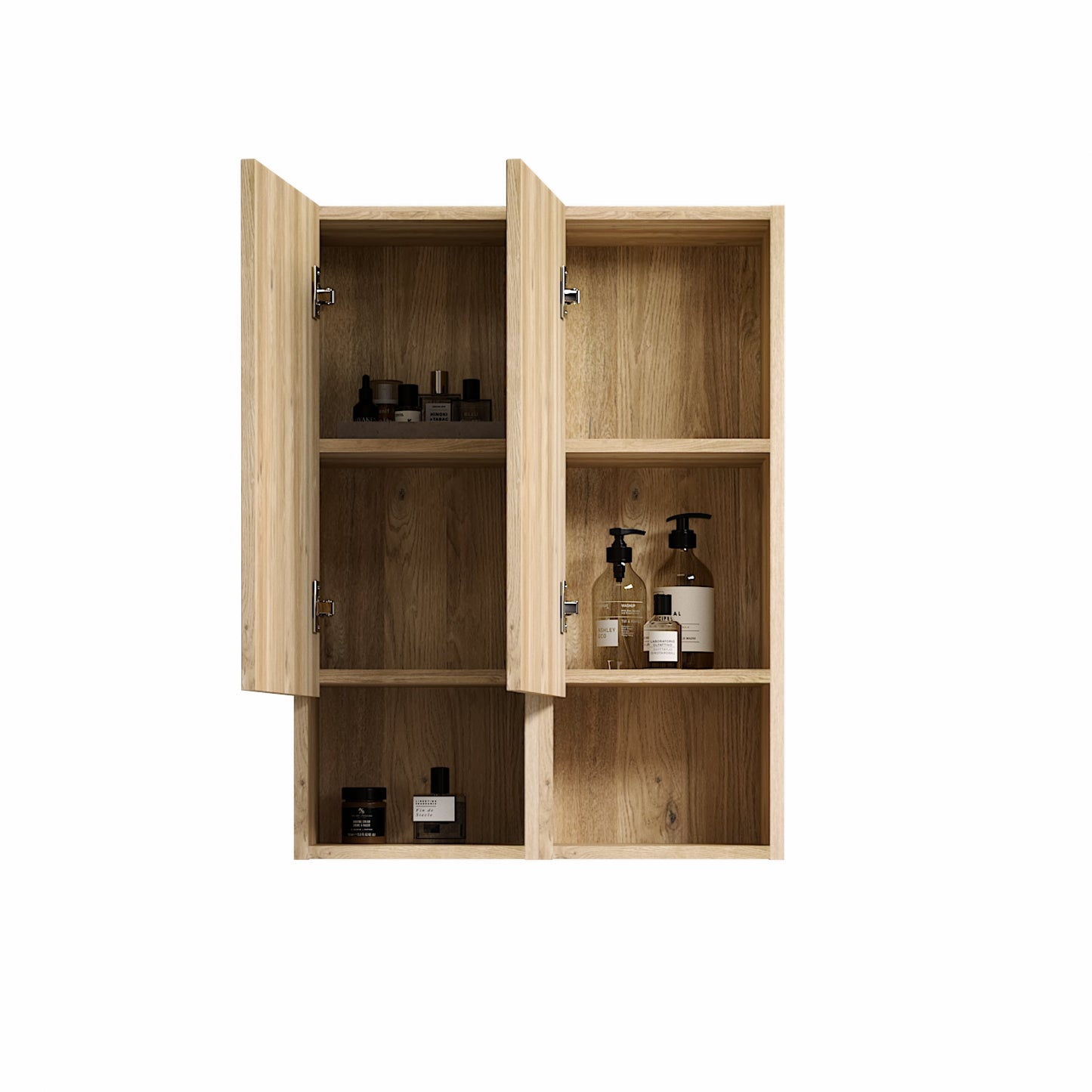 Abay Home Chic Striped Texture Bathroom Storage Cabinet
