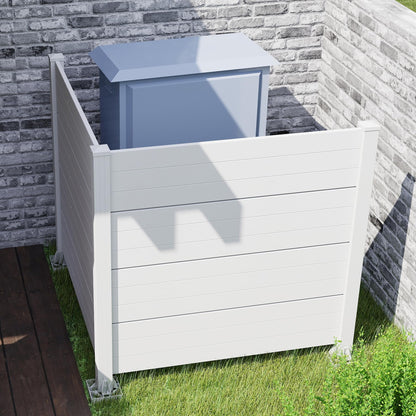 50" W x 49" H Outdoor Privacy Screen with Aluminum Posts, 2 Panels