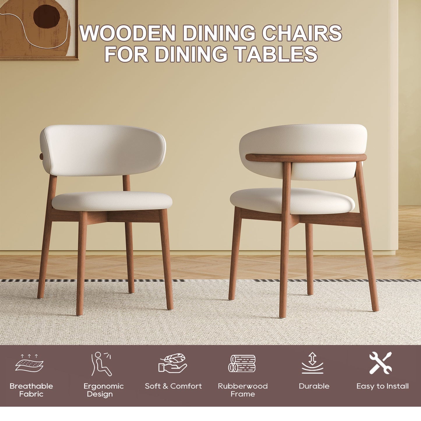 Mid-Century Modern Dining Chair (Set of 2)