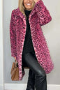 Fall Winter Leopard Print Plush Mid-length Coat