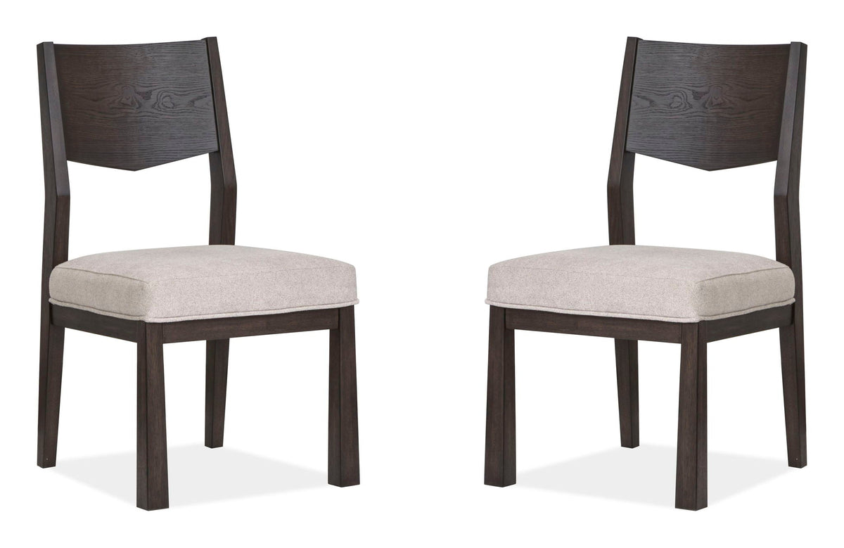 Tauren - Upholstered Side Chair With Solid Back (Set of 2) - Coffee Bean