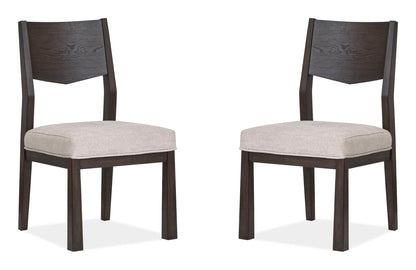 Tauren - Upholstered Side Chair With Solid Back (Set of 2) - Coffee Bean