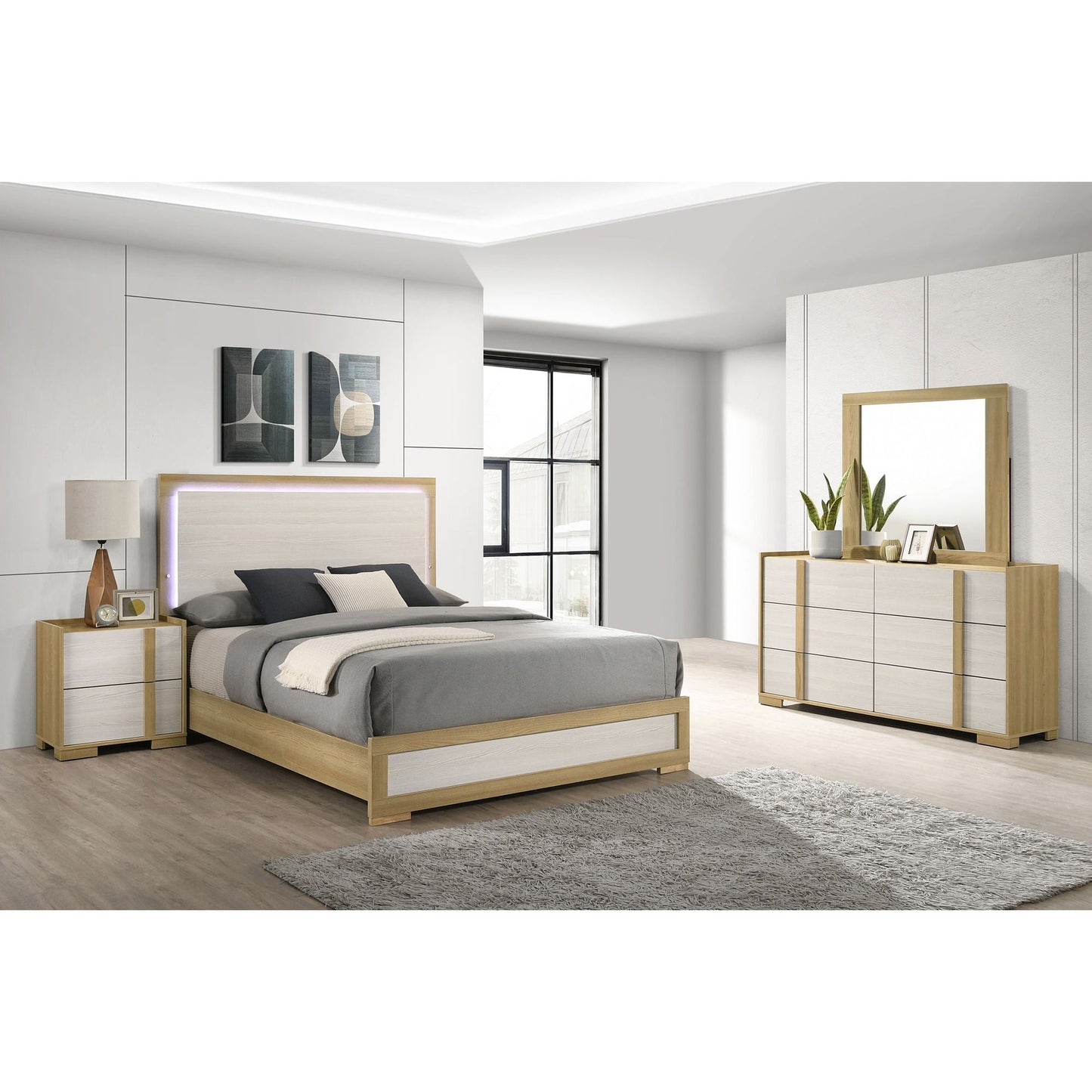 Lincoln - Bedroom Set With LED Headboard