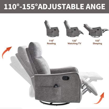 ComfortMax Dark Gray Recliner Chair