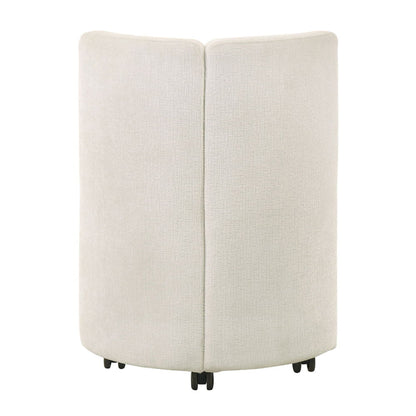 Blayde - Side Chair With Swivel (Set of 2) - White Chenille Fabric