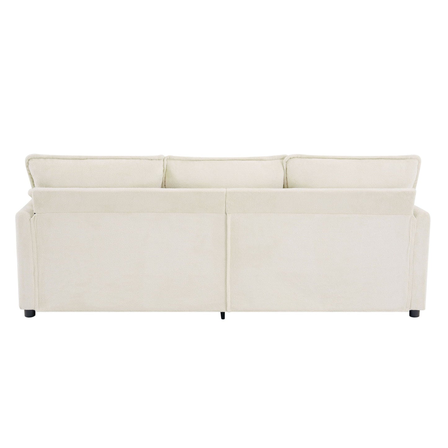 Modern 3 Seater Sofa With Side Storage Pockets For Living Room