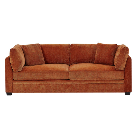 83.50" Modern Flared Arms Sofa (Caramel)
