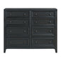 8 Drawer Dresser With Framed Fronts And Smooth Metal Glides