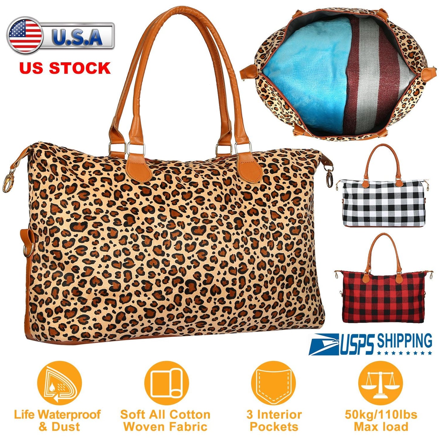 Women Duffle Bag Travel Luggage Bags Weekend Overnight Bag Tote Bags Shoulder Handle Bags Portable Diaper Bag