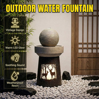 Outdoor Garden Lantern with Warm LED Light