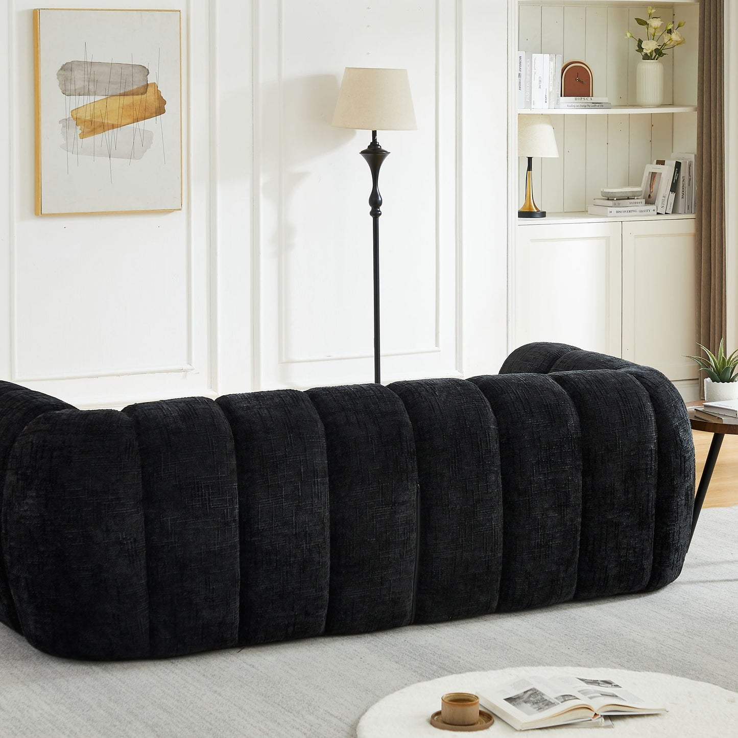 Modern Sofa With Piano Key Backrest