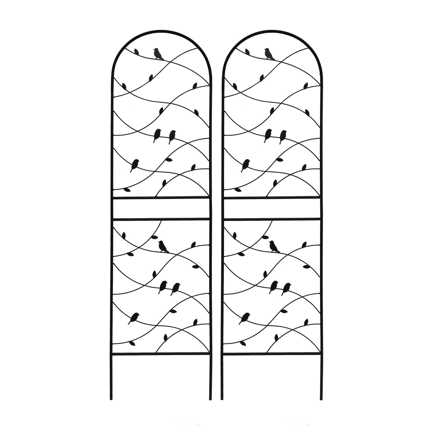 2 Pack Metal Garden Trellis 71" x 19.7" Rustproof Outdoor Plant Support