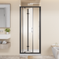 Framed Bi-Fold Pivot Shower Door 30"x72" Space-Saving Folding Shower Enclosure