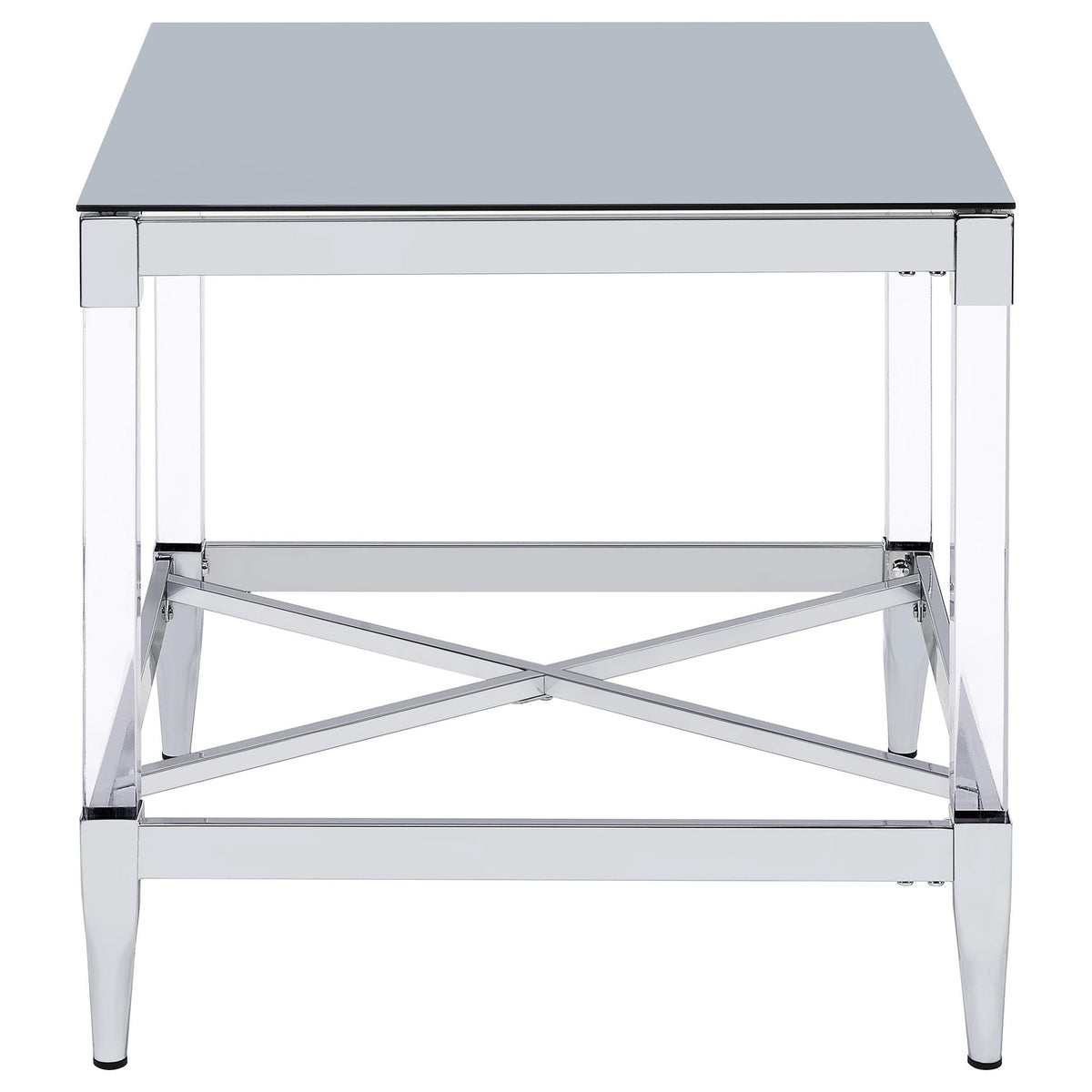 Lindley 2-piece Square Coffee and End Table Set Chrome