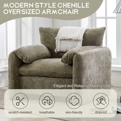 Oversized Accent Single Sofa Lounge Chair - Matcha Green