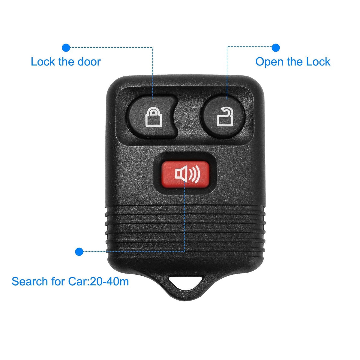 2 Keyless Entry Car Key Remote Key Fob Case Button Pad Replacement for 1999-2007 Ford F-150 CWTWB1U331