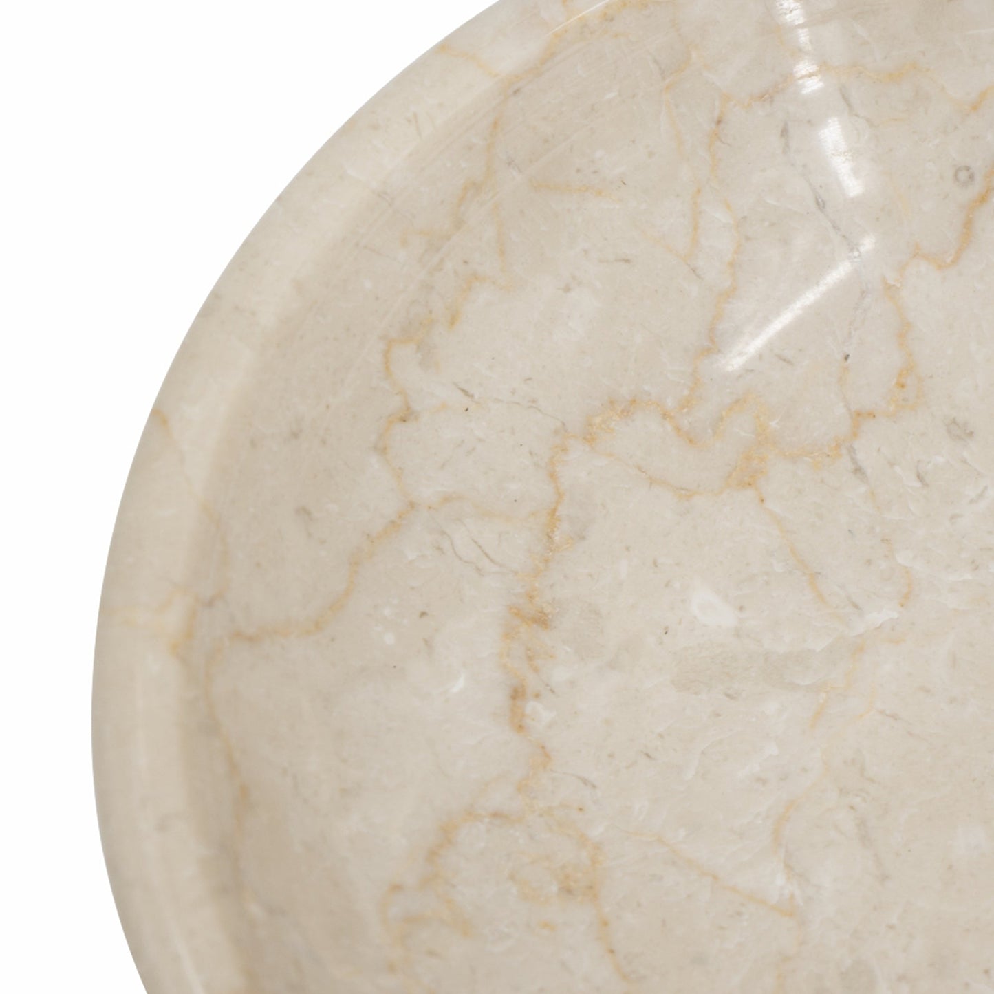 7x7x4" Round Marble Pedestal Fruit Bowl