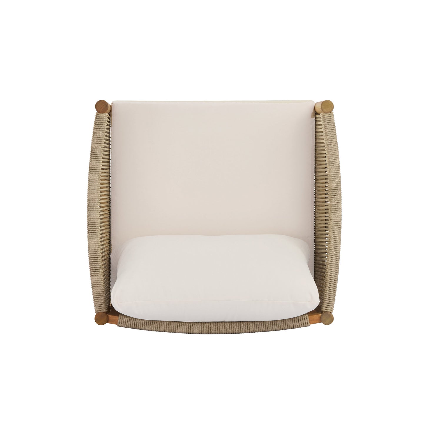 Outdoor Club Chair with Acacia Wood Frame in Teak Look