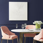Luminous Burst Signature White Gloss Dimensional Resin Wall Art