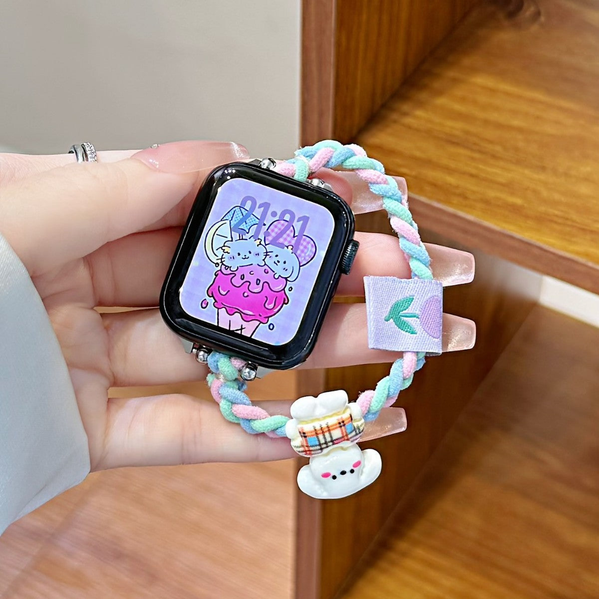 Creative Knitted Cartoon Hair Tie Watch Strap