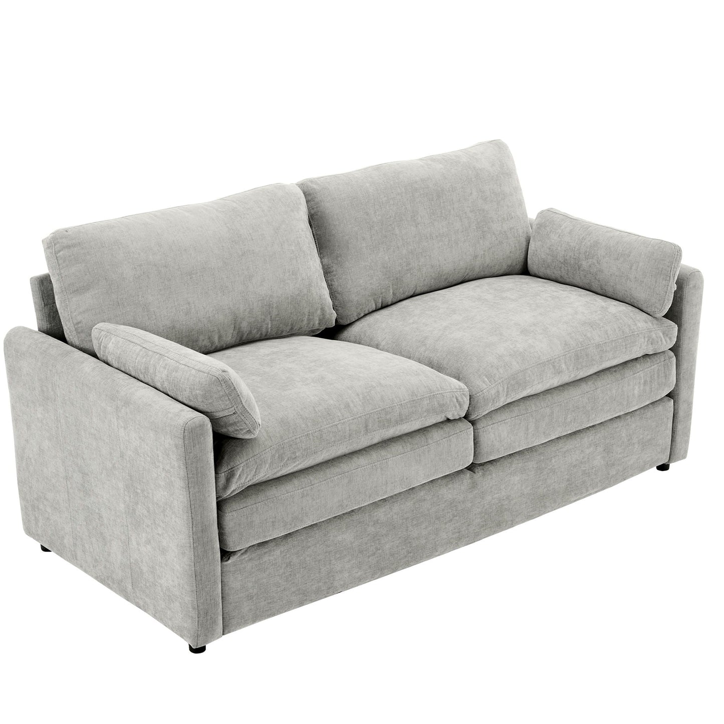 Cozy Upholstered Cushion Loveseat Sofa For Living Room