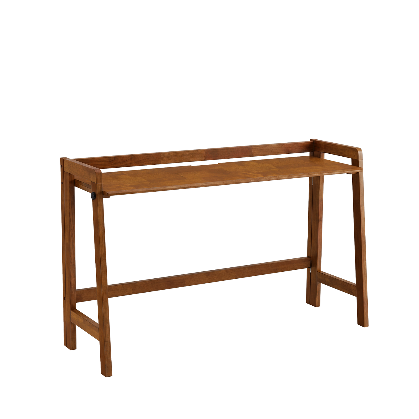 Solid Wood Folding Desk, 49" Mid Century Modern Computer Desk