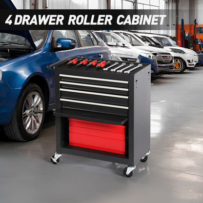 4-Drawer Rolling Tool Chest Cabinet with Wheels