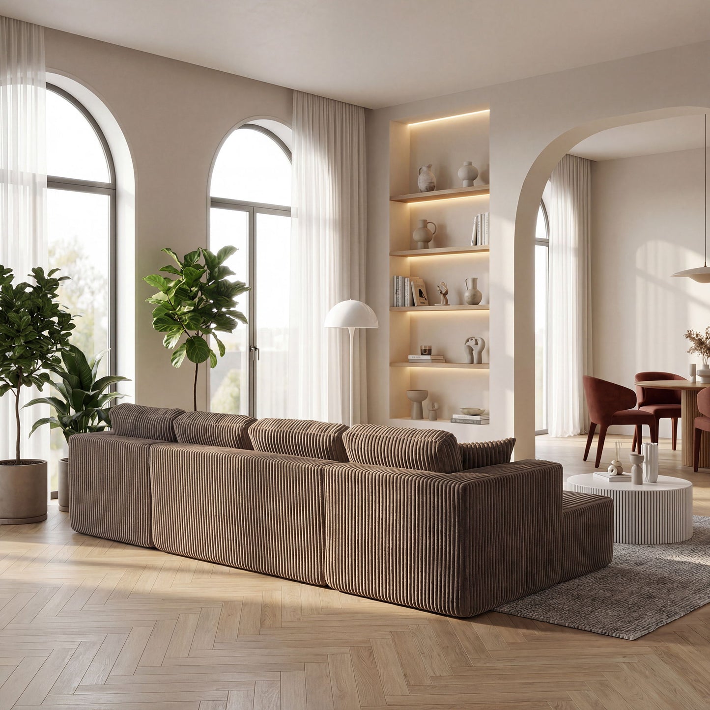 U-Shape Modular Sectional Sofa For Living Room