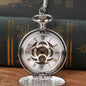 Large Pocket Watch Silver Double-hinged Mechanical