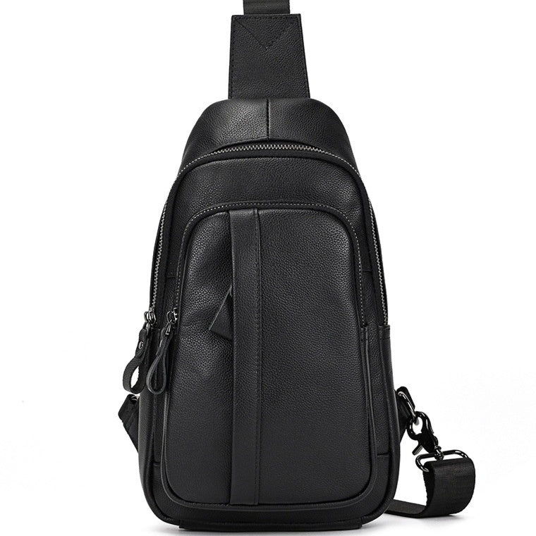 Leather Fashionable Large-Capacity Mens Crossbody Bag