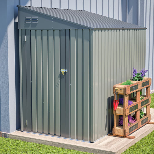 4x7 Foot Lean-To Shed in Olive