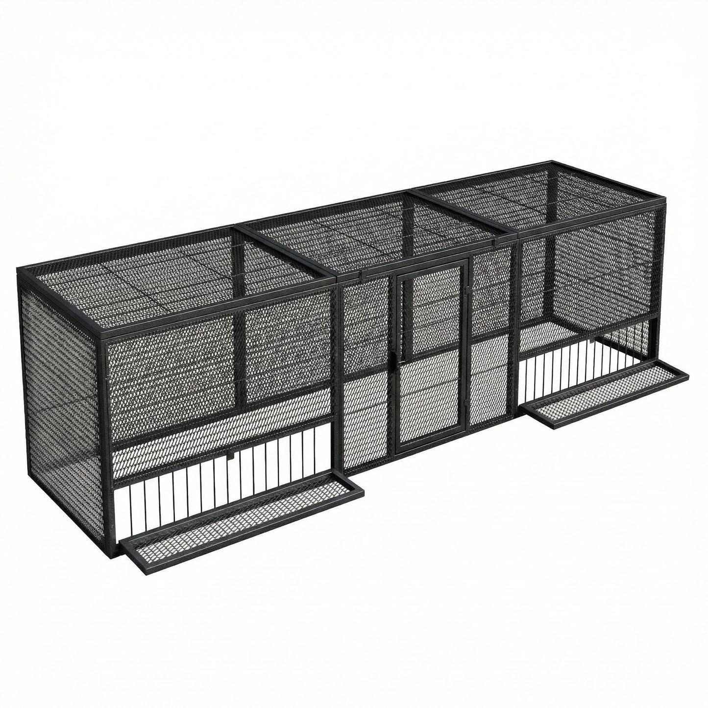 Thickened Chicken Coop For Outdoor - Black / Silver