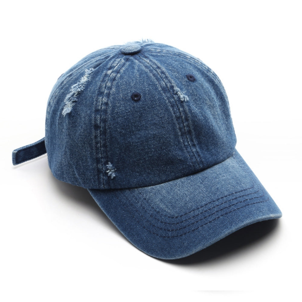 Men's And Women's Washed-out Holey Fashion Trend Baseball Caps Suitable For Outdoor And Street Hipsters To Wear Out. Retro And Unique Hats.