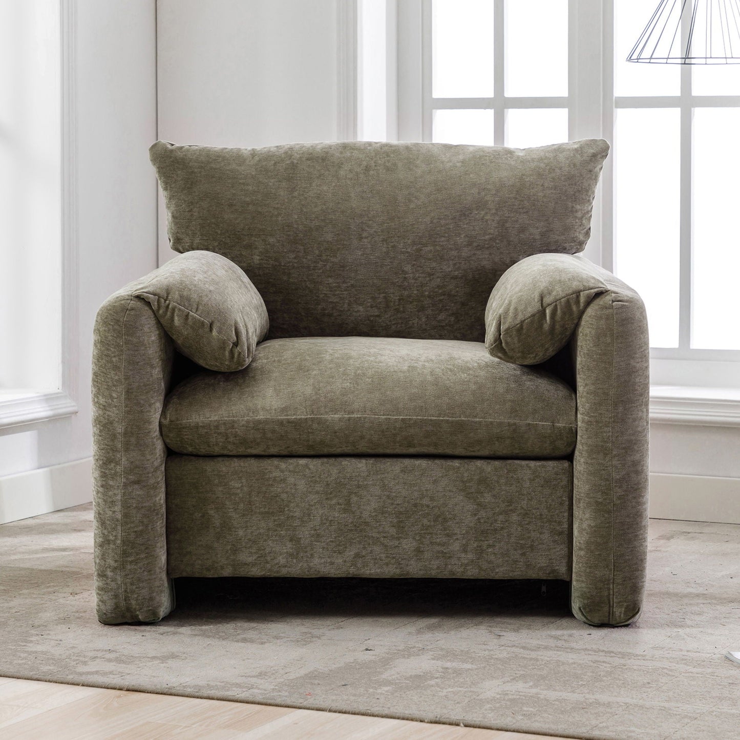 Oversized Accent Single Sofa Lounge Chair - Matcha Green