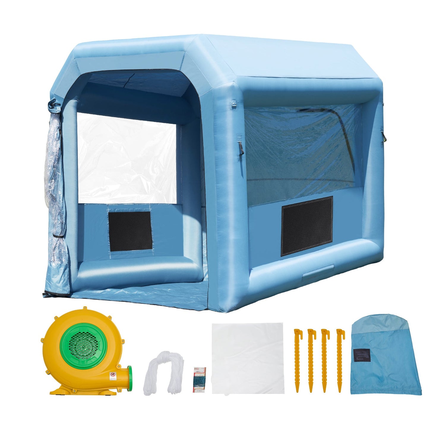 Inflatable Paint Booth, 9.8 x 8.2 x 8.2 ft with Powerful Blower and Air Filter System