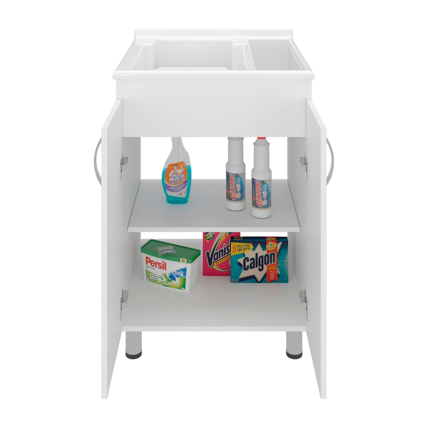 Foster 2 Door Utility Tub and Sink Freestanding Cabinet