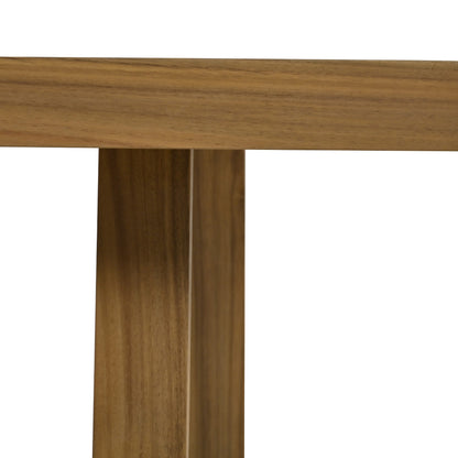 U_Style Multi-Person Outdoor Acacia Wood Dining Table and Chair Set