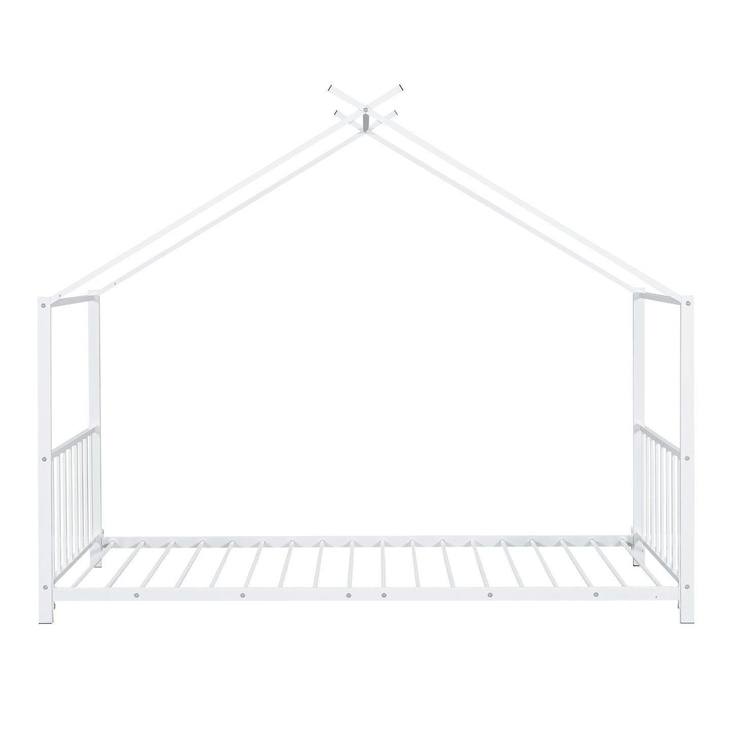 Metal House Platform Bed With Modern Design And Durable Frame