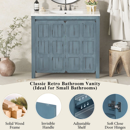 Bathroom Vanity Organizer With Sink, Combo Cabinet Set, Bathroom Storage Cabinet