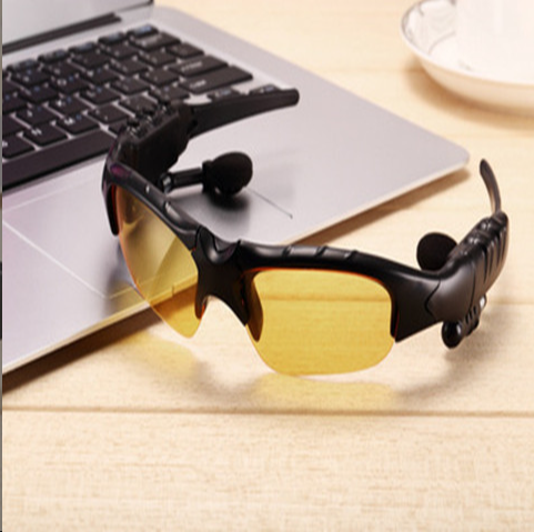 Midnight Black Titan Audio Specs | IPX4 Waterproof Smart Bluetooth 5.0 Sports Sunglasses with Wireless Mic & Open-Ear Audio