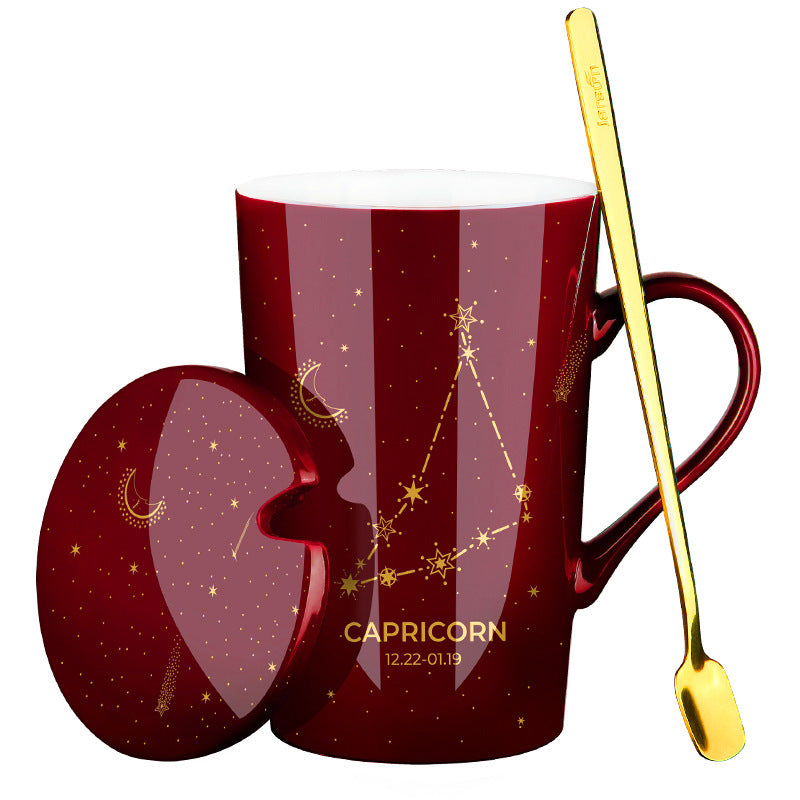 Gift Box With Lid Spoon Milk Coffee Cup