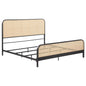 Lanewood Open Cane Webbing Metal Eastern King Bed Black