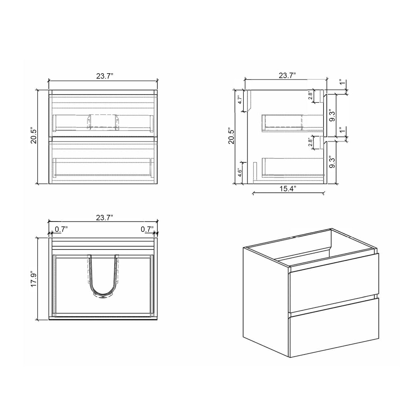 Alice Bathroom Vanity Wall Mounted With Sink