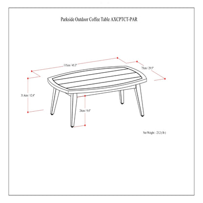 Parkside - Outdoor Coffee Table - Light Teak