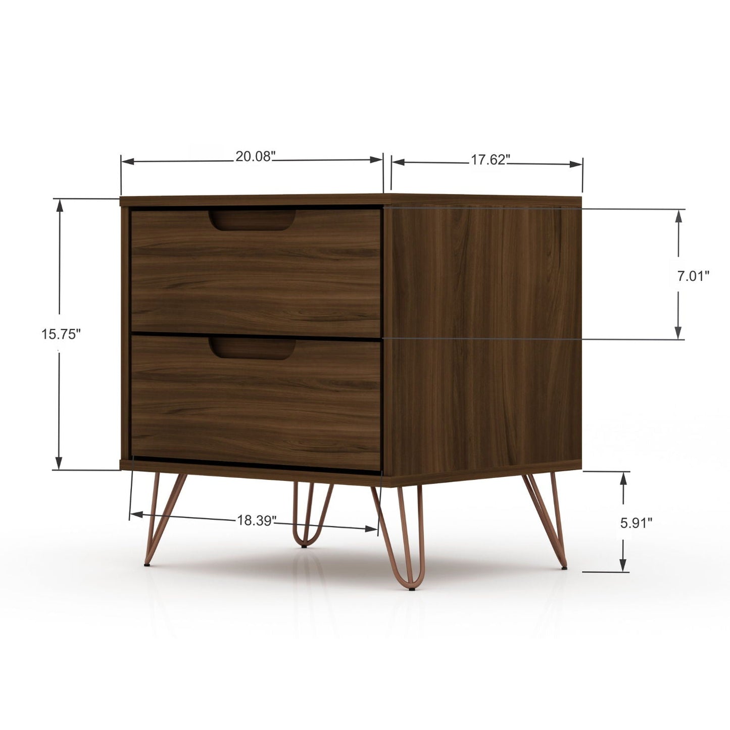 Rockefeller - 2 Drawer Nightstand