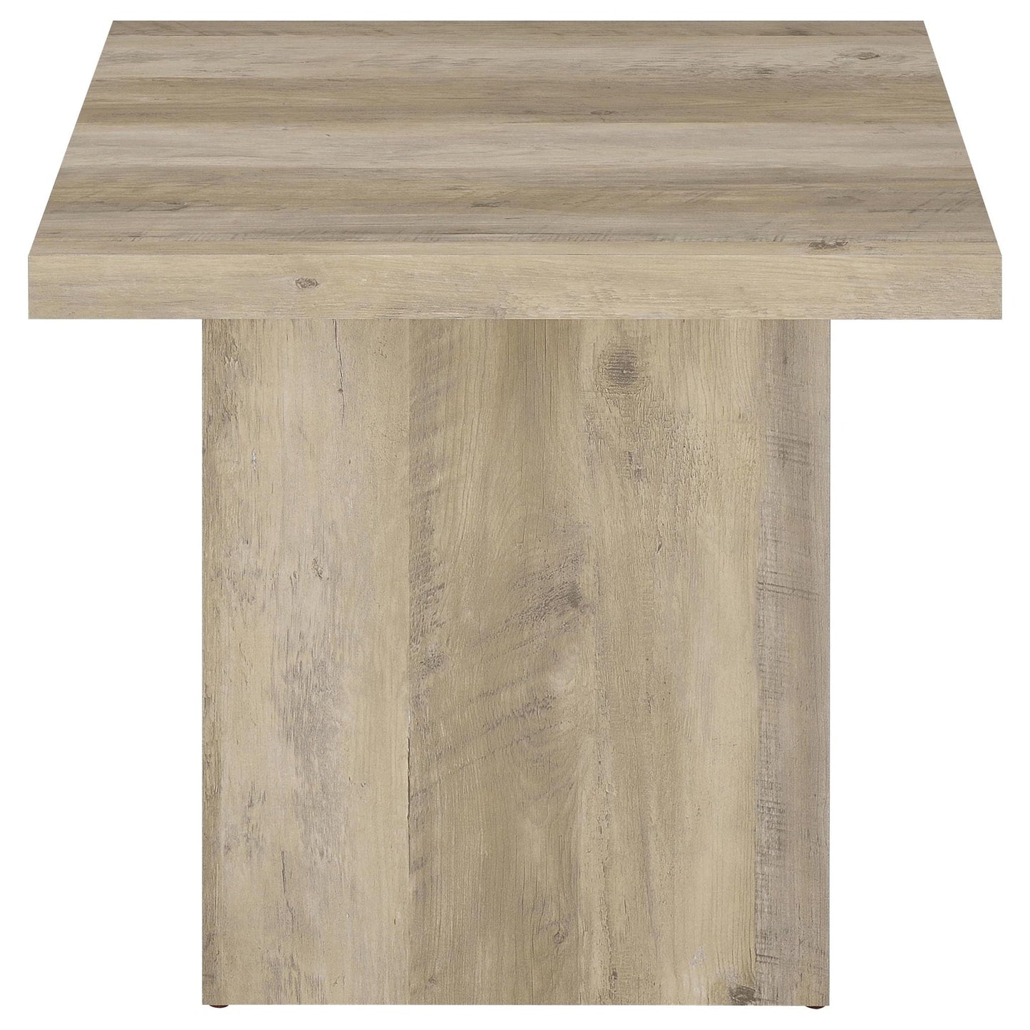 Devar 2-piece Square Coffee End Table Set Distressed Pine