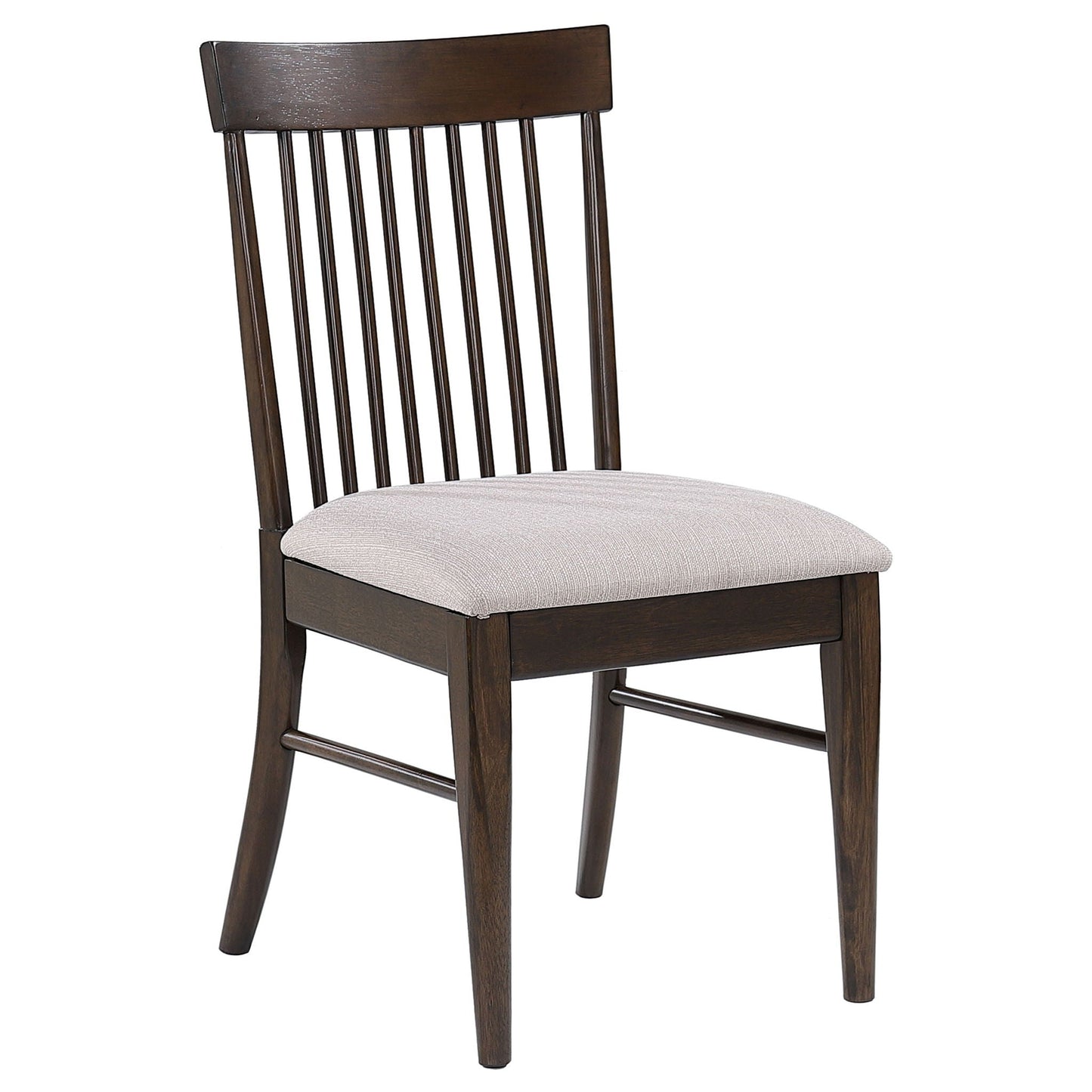 Shirley - 5 Piece Round Dining Table Set With Cushioned Chairs - Dark Walnut