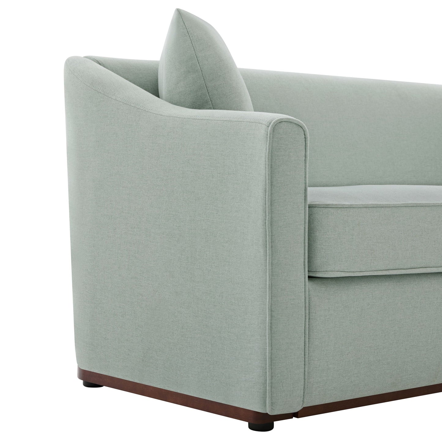 3 Seater Sofa With Wrap Around Armrests And Throw Pillows