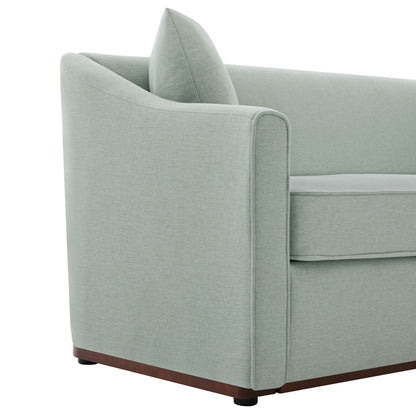 3 Seater Sofa With Wrap Around Armrests And Throw Pillows