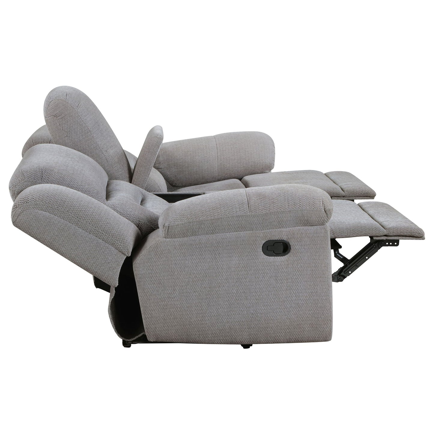 Sebring - 2 Piece Upholstered Reclining Sofa Set With Manual Recline - Gray